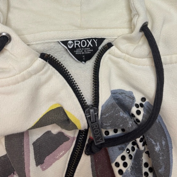 Roxy Cream Hoodie Vintage-Style - Picture 7 of 7